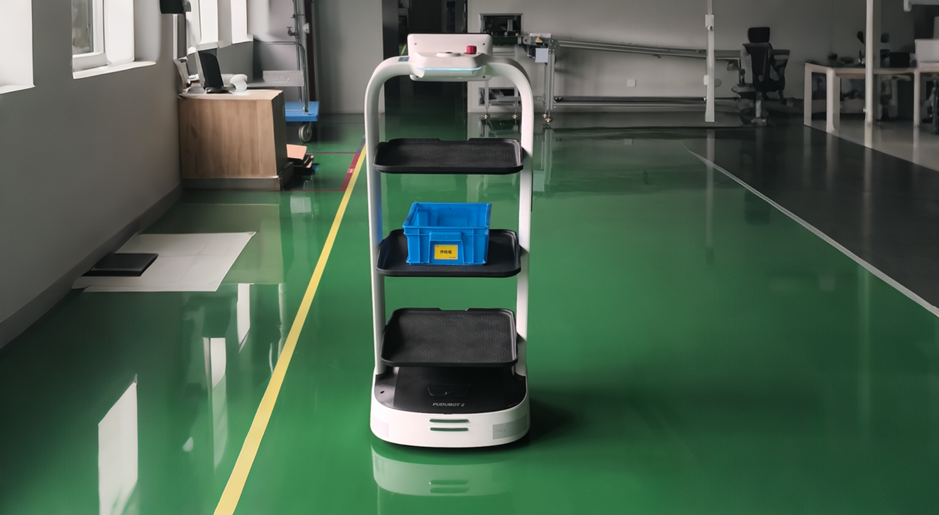 欢乐送2工业机器人在工厂工作